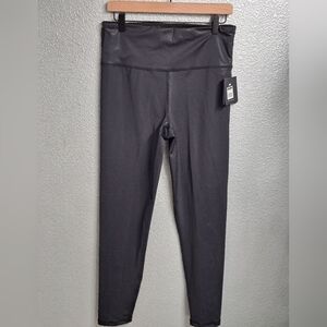 NWT Cycle House Shiny Black Workout Leggings    Size XL